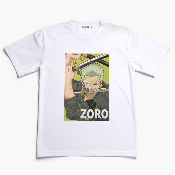 Roronoa Zoro T-Shirt WEISS (S - XL Größe) One Piece Mugiwara Store