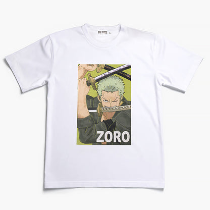Roronoa Zoro T-Shirt WEISS (S - XL Größe) One Piece Mugiwara Store