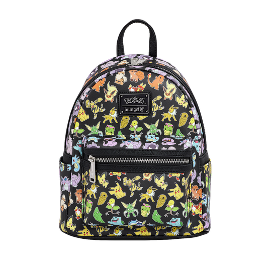 Multi Character Colourful Mini Backpack - Pokémon