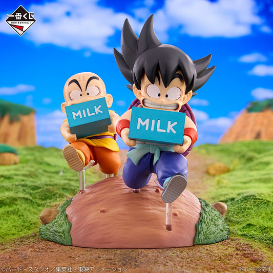 Son Goku & Krillin Milk Delivery Figure Premio A Ichiban Kuji Dragon Ball