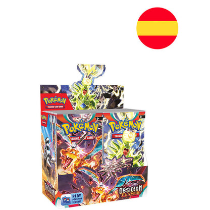 Box of 36 Packs Obsidian Flames Pokémon Card Game (Spanish Version)