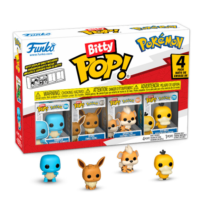 Squirtle Blister 4 figuras Bitty POP Pokemon FUNKO