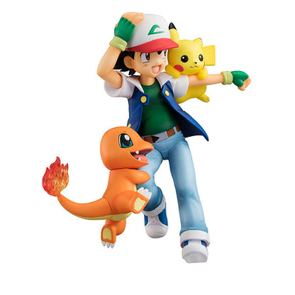 Ash Ketchum & Charmander & Pikachu / Satoshi & Hitokage & Pikachu G.E.M. Pocket Monsters Series MEGAHOUSE