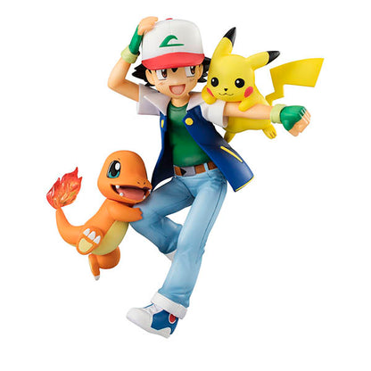 Ash Ketchum & Charmander & Pikachu / Satoshi & Hitokage & Pikachu G.E.M. Pocket Monsters Series MEGAHOUSE