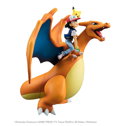 Ash Ketchum & Charizard & Pikachu / Satoshi & Lizardon & Pikachu G.E.M. Pocket Monsters Series MEGAHOUSE