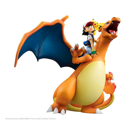 Ash Ketchum & Charizard & Pikachu / Satoshi & Lizardon & Pikachu G.E.M. Pocket Monsters Series MEGAHOUSE