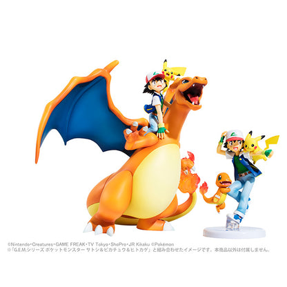 Ash Ketchum & Charizard & Pikachu / Satoshi & Lizardon & Pikachu G.E.M. Pocket Monsters Series MEGAHOUSE