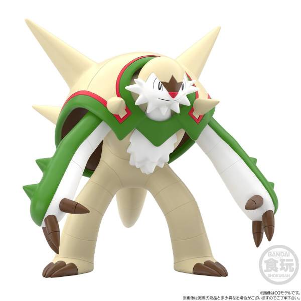 Calem & Chesnaught & Delphox Set Kalos Region Pokémon Scale World (3 types) Bandai