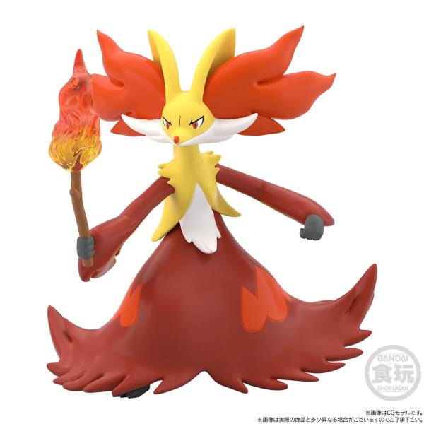 Calem & Chesnaught & Delphox Set Kalos Region Pokémon Scale World (3 types) Bandai