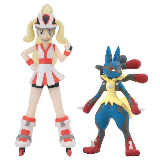 Korrina & Mega Lucario Set Kalos Region Pokémon Scale World (2 types) Bandai