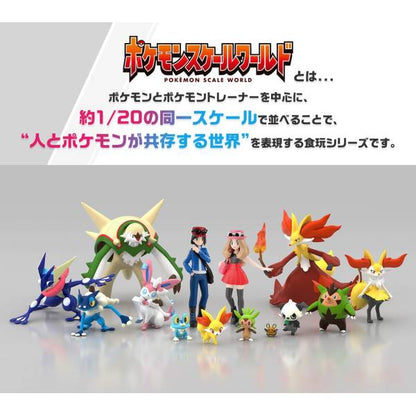 Calem & Chesnaught & Delphox Set Kalos Region Pokémon Scale World (3 types) Bandai