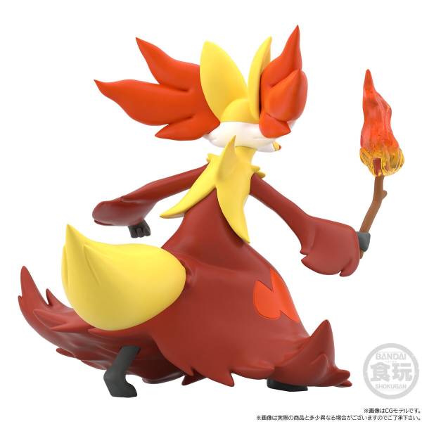Calem & Chesnaught & Delphox Set Kalos Region Pokémon Scale World (3 types) Bandai